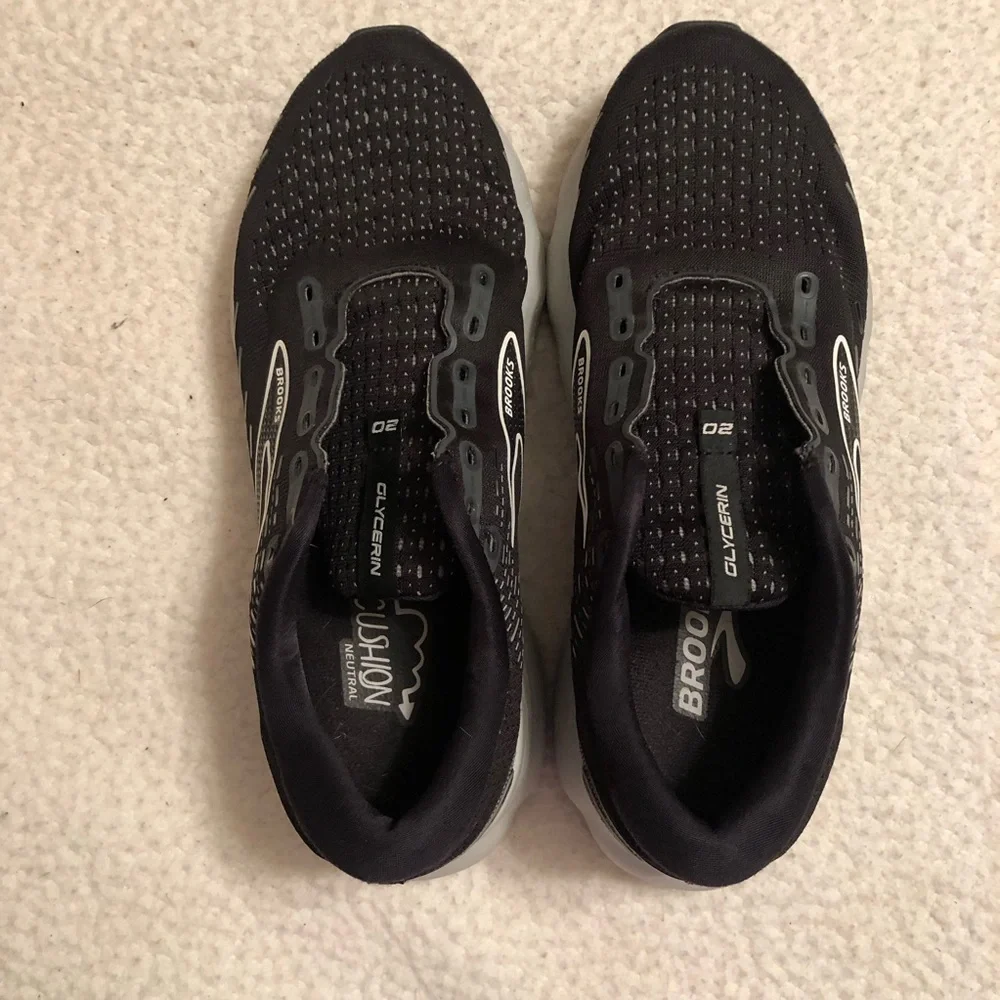 Brooks Black and White Men's Athletic Running Shoes